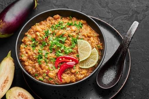 Baigan Bharta- Non Vegan.