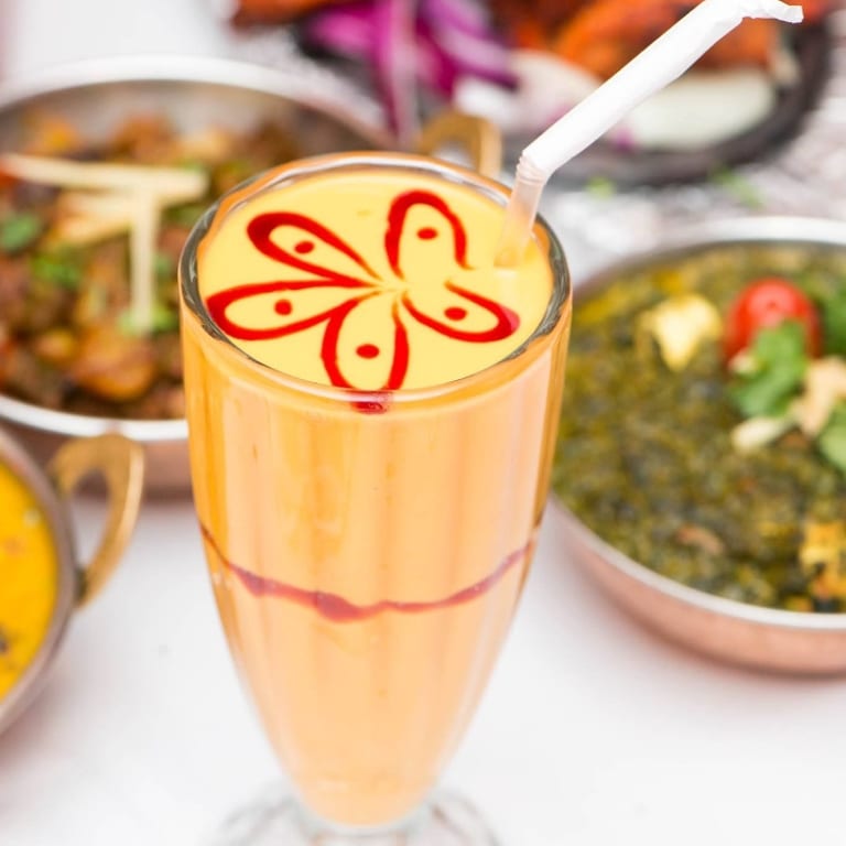 Indulge in our mango lassi
